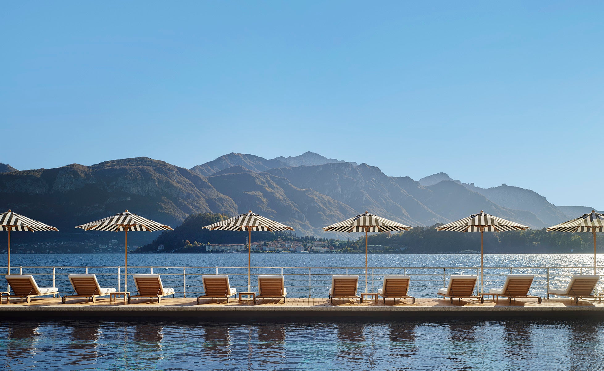The Lake Como EDITION pool terrace overlooking the lake